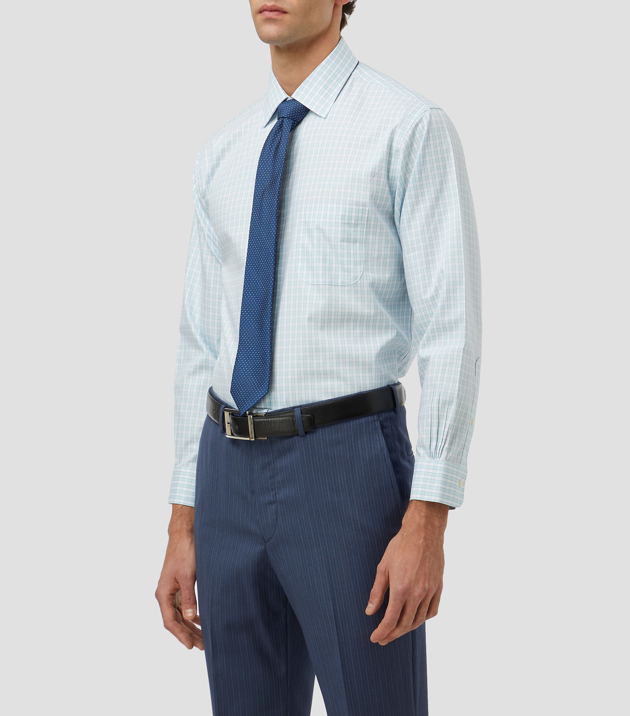 Camisa a cuadros manga larga Hombre